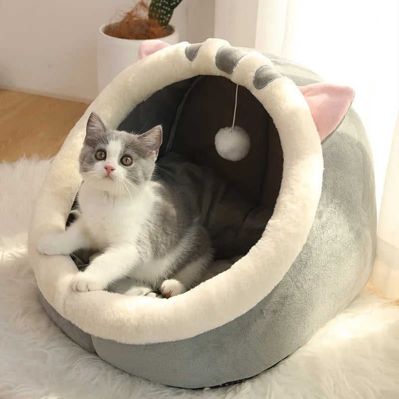 Panier grotte cosy — Cocon feutre pour chat