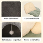 Panier grotte cosy — Cocon feutre pour chat