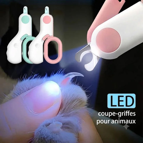 Coupe-griffes LED pour chat et chien — découpe précise éclairée par LED
